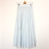 Pale Blue Cotton Maxi Skirt - One Size