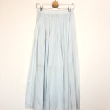 Pale Blue Cotton Maxi Skirt - One Size