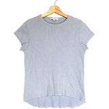 Pale Blue Ribbed Cotton Short Sleeves Top / CROSSLEY - Size S