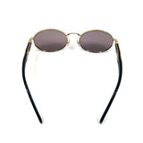 Pale Gold / Light Purple Engraved Logo Oval Sunglasses / PRADA