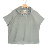 Pale Green Short Sleeves Hoodie Sweater / CROSSLEY - Size S
