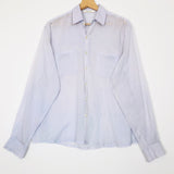 Pale Lavender Cotton Veil Buttoned Shirt / INDIGO - Size S