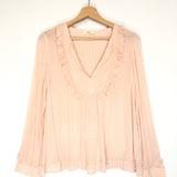 Pale Pink Long Sleeves Top - model SUKI / BA&SH - Size 0