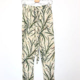 Palm Trees Prints Belted Pants - model SOPHIA / MY SUNDAY MORNING - Size 1