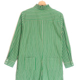Papille Green and Yellow Striped Romper Jumpsuit / BALZAC - Size 38