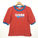 Paprika Logo Printed Organic Cotton Tee / GANNI - Size S