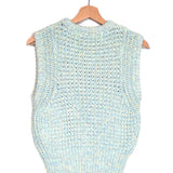Pastel Green/Yellow MICETTA Sleeveless Knit Cotton-blend Sweater Vest / CLAUDIE PIERLOT - Size 1