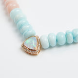 Pastel Opal Stones with Harlequin Opal Set in Zircons Necklace / SHIREL BELLAICHE