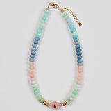 Pastel Opal Stones with Tourmaline Pendant AINARA Necklace  / SHIREL BELLAICHE