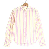 Pastel Yellow/Pink JANCIS Ruffled Striped Cotton-poplin Shirt / ISABEL MARANT - Size 38