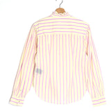 Pastel Yellow/Pink JANCIS Ruffled Striped Cotton-poplin Shirt / ISABEL MARANT - Size 38