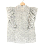 Pastel Floral Ruffled Cotton Blouse / THE LABEL EDITION - One Size