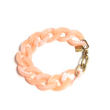 Peach Acrylic Chain Link Bracelet / MILE MILA