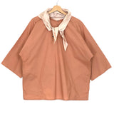 Peach Poplin Oversized Blouse with Scarf /  SOFIE D'HOORE - One Size