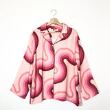 Peach/Pink Waves Pyjama Top / KARAVAN - One Size