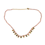 Pearl and Bezel-set Gemstone Necklace