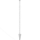 White Gold Long Pendulum Charm with Long Spike (40mm) / MARIA TASH