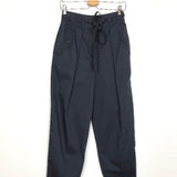 Periscope Blue Lars Tie Waist Cotton Tapered Pants / ULLA JOHNSON - Size 2