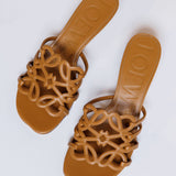 Petal Anagram Leather Sandals / LOEWE - Size 37