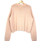 Petal Crystal Embellished  Long Sleeves Sweater / NOUR HAMMOUR