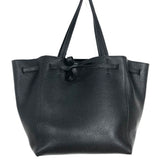Phantom Black Soft Grained Calfskin Small Tote Bag / CELINE