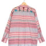 Pink and Blue Embroidered Shirt / MONOKI - One Size