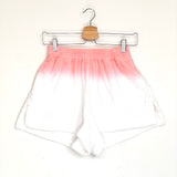 Pink and White Ombre Towelling Shorts / TERRY - Size S