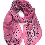 Pink Bandana Print Cotton Scarf / DESTIN