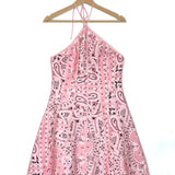 Pink Bandana Print Halterneck Mini Dress / MAYKA - Size M
