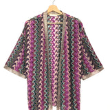 Pink CALVE Crocheted Kimono Cardigan / VIE TA VIE - One Size