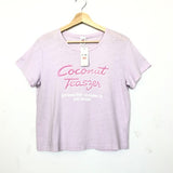 Pink Classic Coconut Teaszer Tee / RE/DONE X HANES - Size S