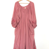 Pink Cotton Embroidered Midi Dress / INNIKA CHOO - Size 2