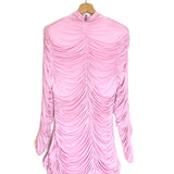 Pink Draped Bodycon Mini Dress / MAGDA BUTRYM BY K&M - Size XL