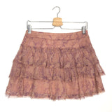 Pink EGLANE Silk Ruffled Mini Skirt / ZADIG & VOLTAIRE - Size 38