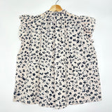 Pink Floral Cotton and Silk Ruffled Blouse / ULLA JOHNSON - Size 0