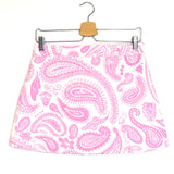 Pink GARDENIA Paisley Print Mini Skirt / MAYKA - Size XS