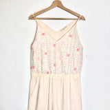 Pink IOLA Embroidered Thin Strap Playsuit / MAJE - Size 1