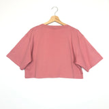 Pink Jersey Crop LOGO Tee / CELINE - Size M