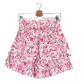 Pink KALOSCOE Printed High Waist Cotton Belted Shorts / ISABEL MARANT ETOILE - Size 36