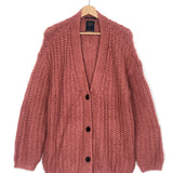 Pink Knitted Oversized Cardigan / MAISON SCOTCH - Size XS