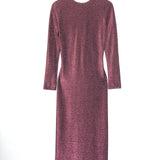 Pink Lurex Dancing Impala Midi Dress / JOHANNA ORTIZ - Size US 6