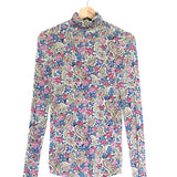 Pink Multicolor LIZYELA Roll-Neck Paisley Jersey Top / ISABEL MARANT - Size 36