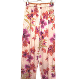 Pink Orchidea Print Silk Trousers / FORTE_FORTE - Size 1