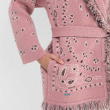 Pink Paisley Cashmere Wrap Cardigan / ALANUI - Size XS