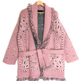 Pink Paisley Cashmere Wrap Cardigan / ALANUI - Size XS
