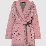 Pink Paisley Cashmere Wrap Cardigan / ALANUI - Size XS