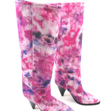 Pink RIRIO Tie-dye Denim Knee Boots / ISABEL MARANT - Size 39