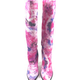 Pink RIRIO Tie-dye Denim Knee Boots / ISABEL MARANT - Size 39
