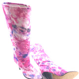 Pink RIRIO Tie-dye Denim Knee Boots / ISABEL MARANT - Size 39
