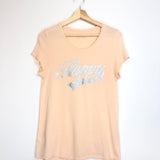 Pink Round Neck T-shirt with Shinny HAPPY / ZADIG & VOLTAIRE - Size XS